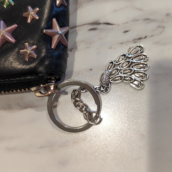 AUTH Jimmy Choo Multi-Colored Metal Star-Studded Leather Wallet - Picture 11 of 13